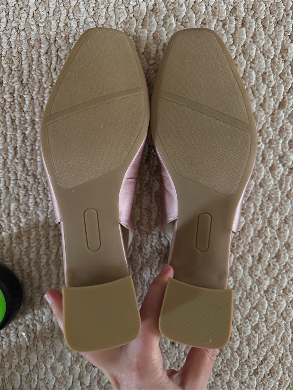 Crown & Ivy Pink Satin Crystal-Buckle Slingback Heels - Picture 4 of 7